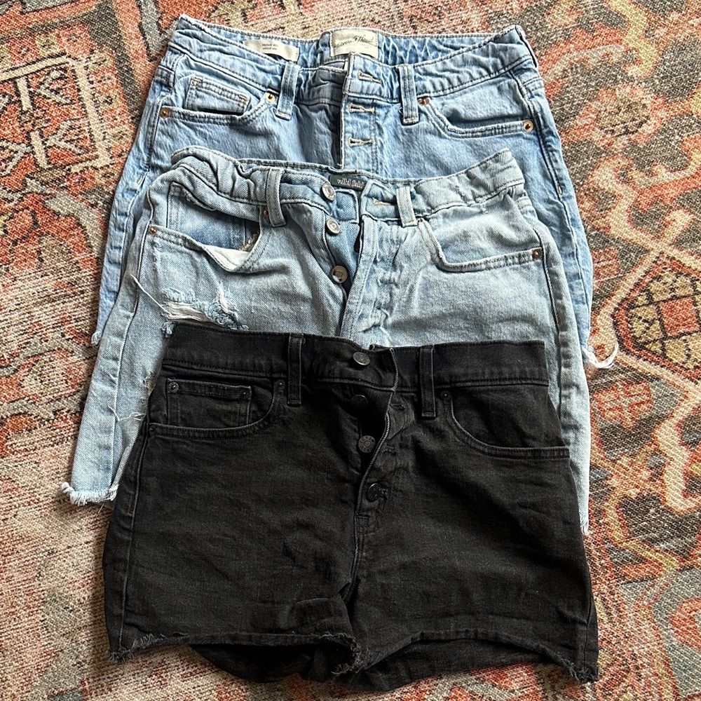 J. Crew Black Denim Shorts
